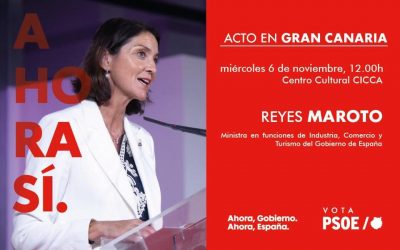 Acto con Reyes Marototo, ministra en funciones de Industria, Comercio y Turismo del Gobierno de España