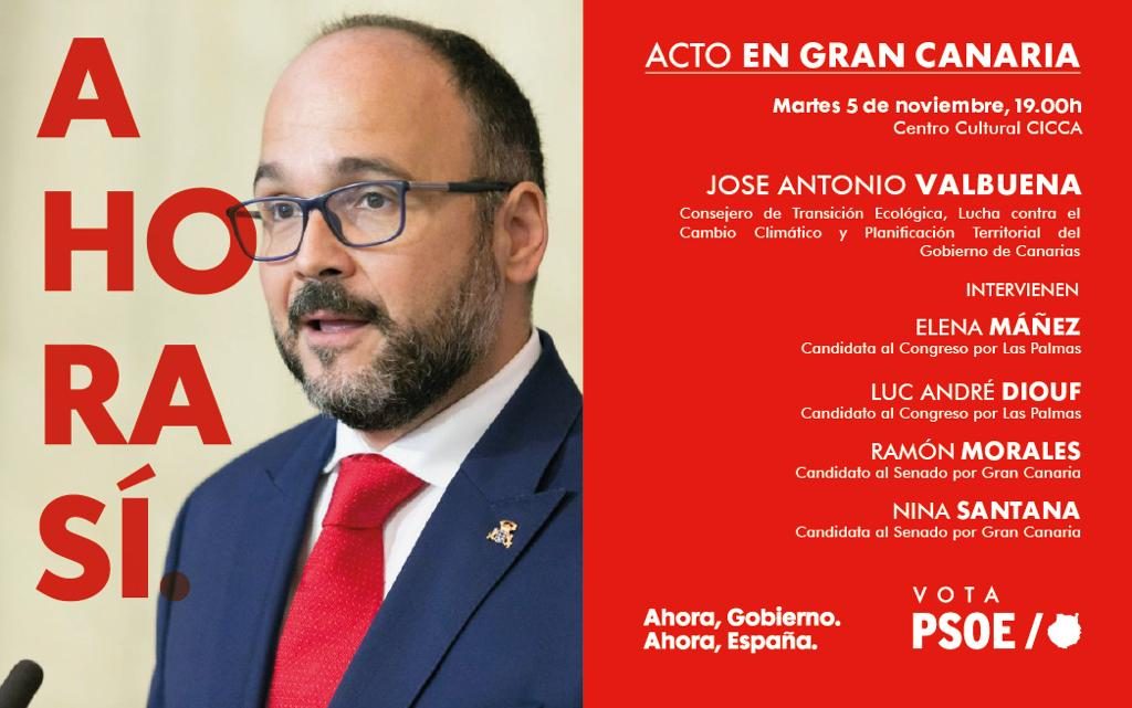 Acto Jose Antonio Valbuena. Consejero de Transición Ecológica, Lucha contra el Cambio Climático y Planificación Territorial del Gobierno de Canarias